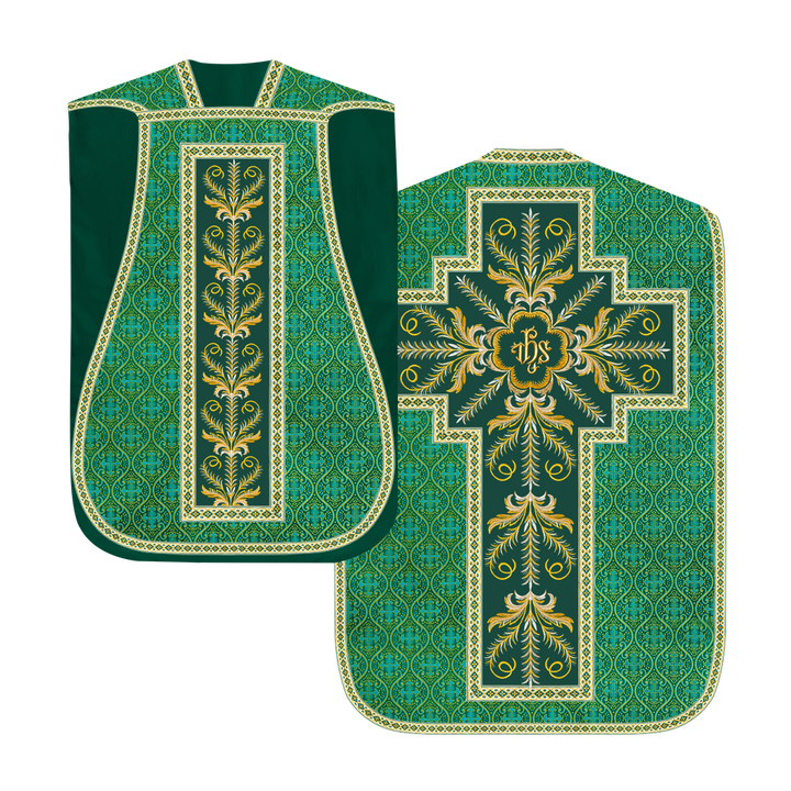 Roman Chasuble Vestment with Detailed Orphrey