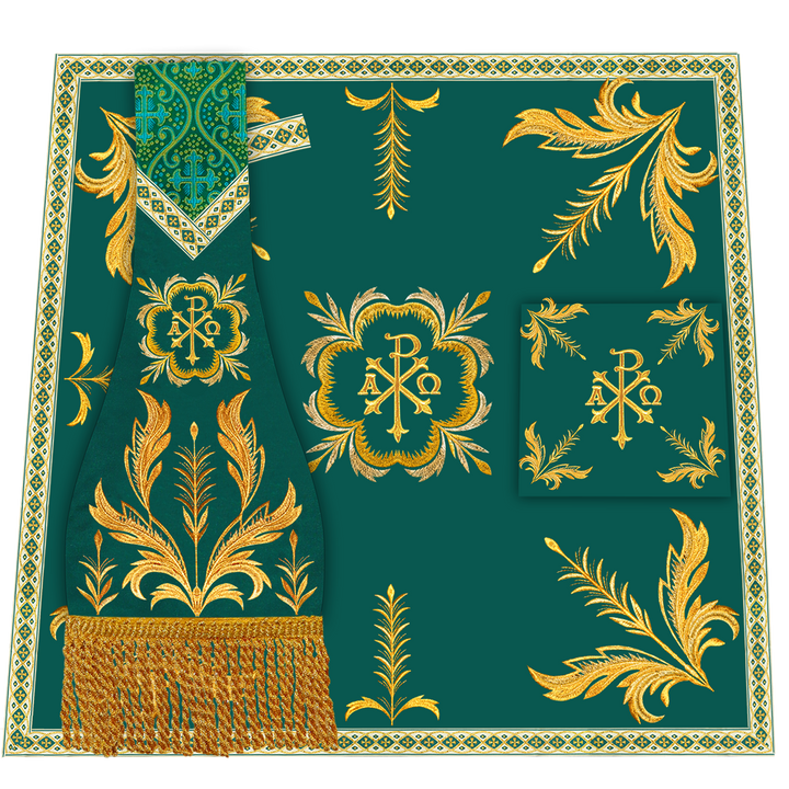 Mass Set Vestment with Embroidery Trims