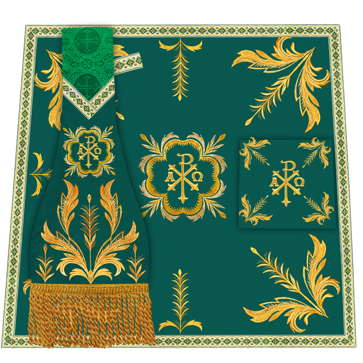 Mass Set Vestment with Embroidery Trims