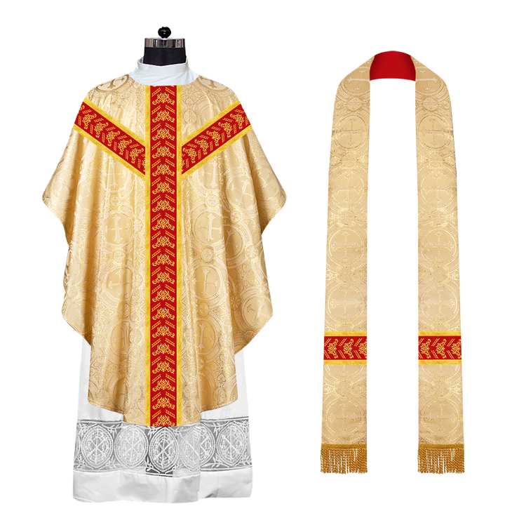 GOTHIC CHASUBLE WITH ADORNED ORPHREY
