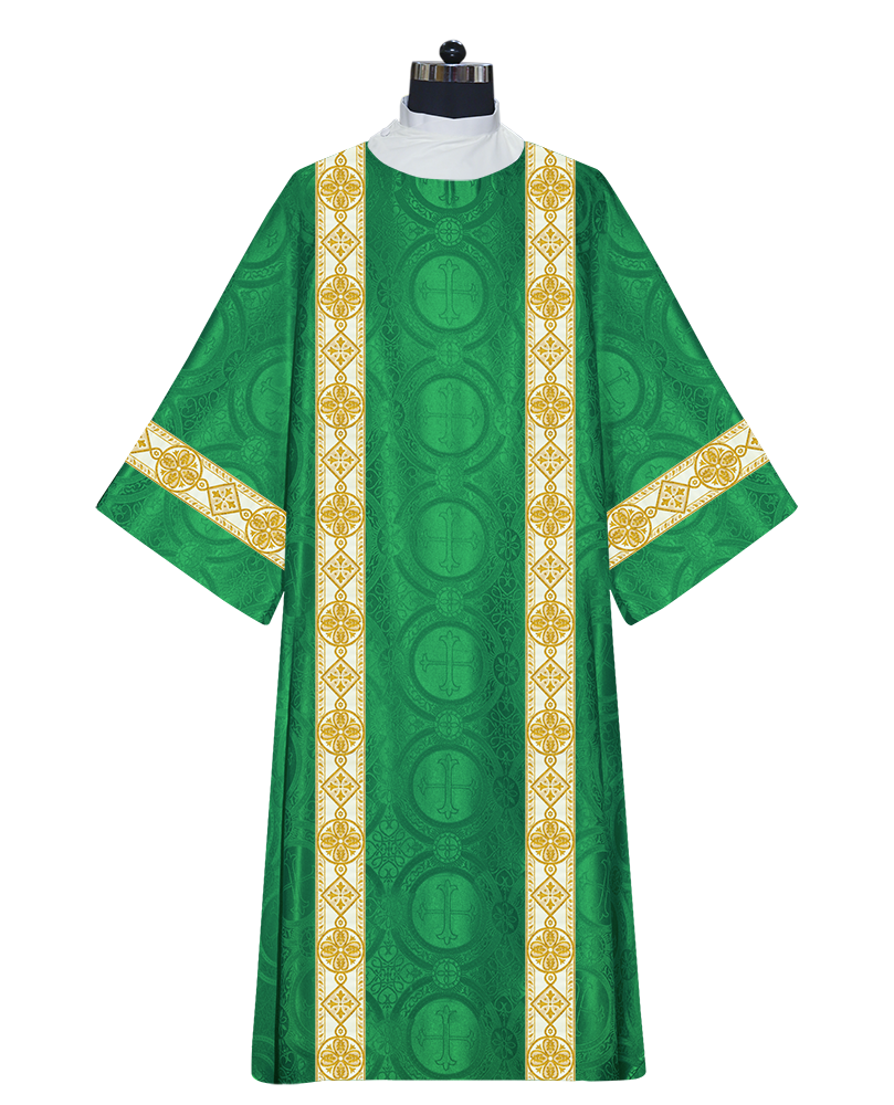 Deacon Dalmatic Vestments with white diamond lace