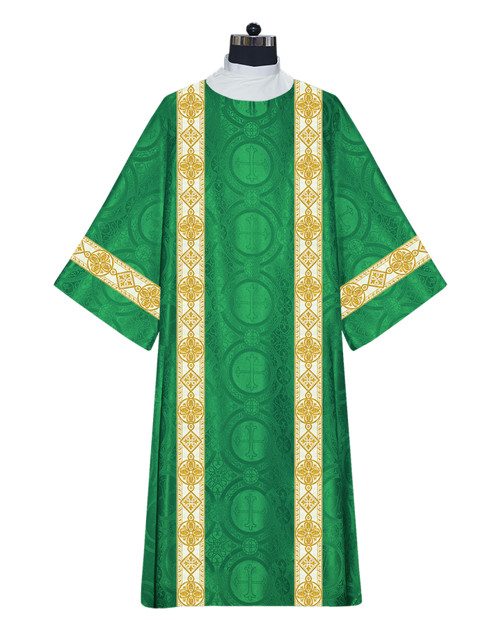 Deacon Dalmatic Vestments with white diamond lace