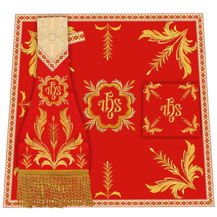 Mass Set Vestment with Embroidery Trims