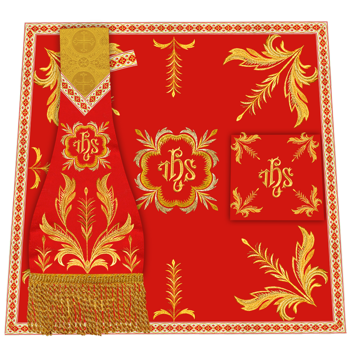 Mass Set Vestment with Embroidery Trims