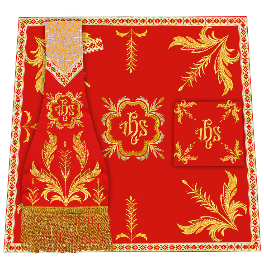 Mass Set Vestment with Embroidery Trims