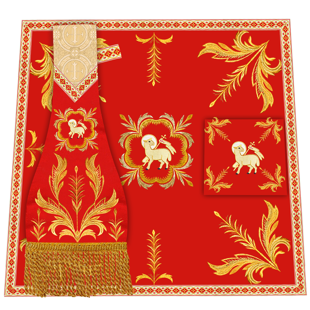 Mass Set Vestment with Embroidery Trims