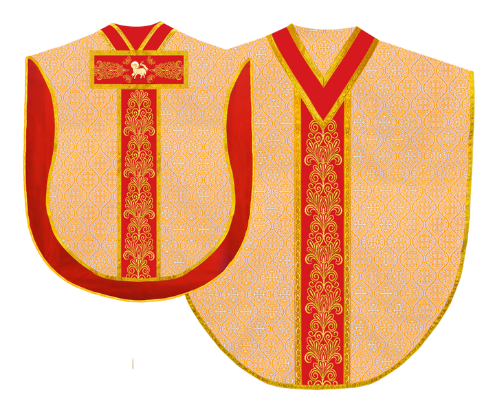 BORROMEAN CHASUBLE WITH EMBROIDERED LACE