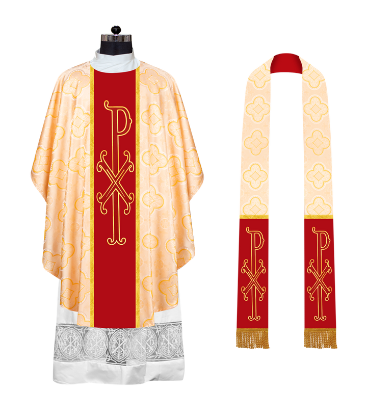 Gothic Style Chasuble - Spiritual PAX motif