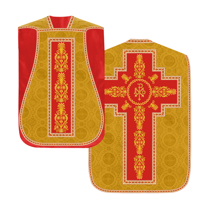 Roman Chasuble Vestments Adorned with Trims