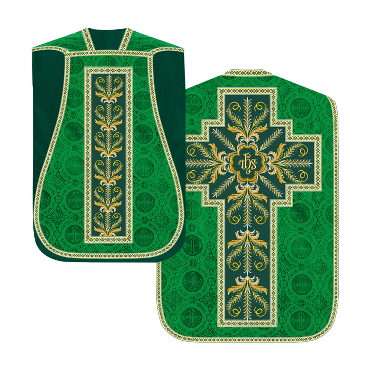 Roman Chasuble Vestment with Detailed Orphrey