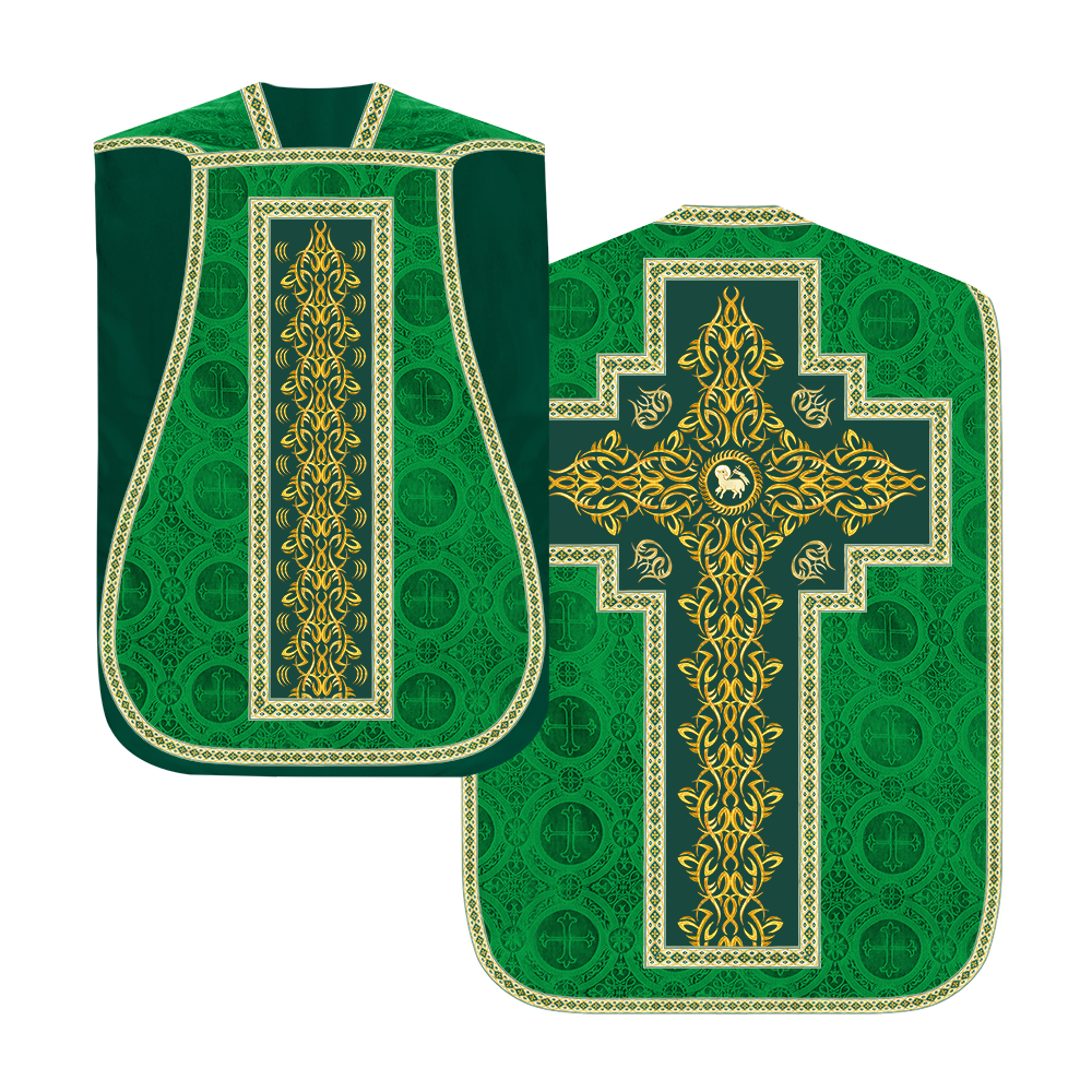 Roman Fddleback Chasuble with Enhanced Embroidery and Trims