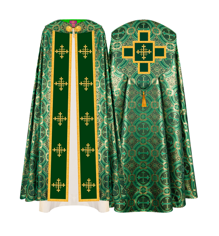 Liturgical Gothic cope vestment - Cross motif