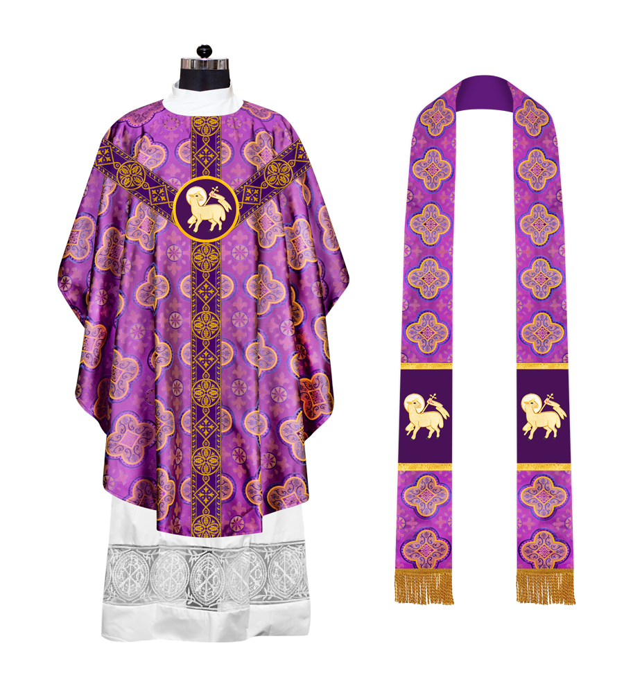 Gorgeous Gothic chasuble vestment - Diamond lace