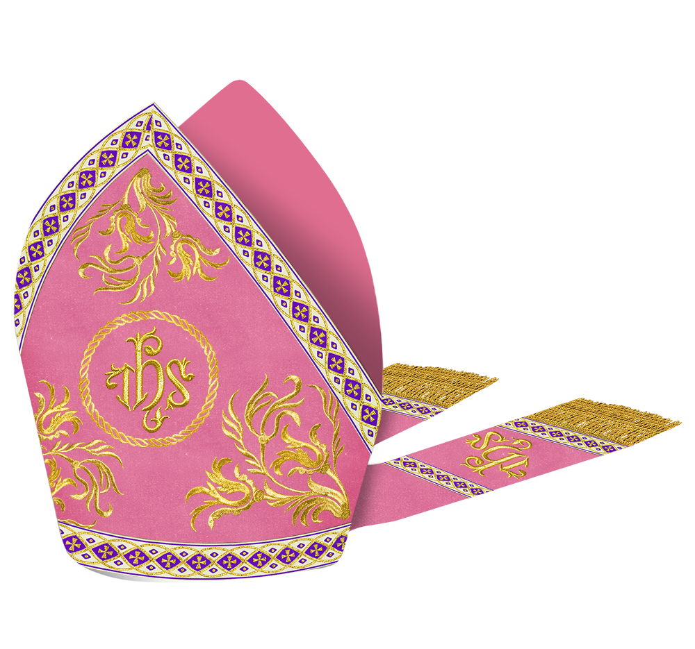 Roman Mitre with Liturgical Motif and Trims
