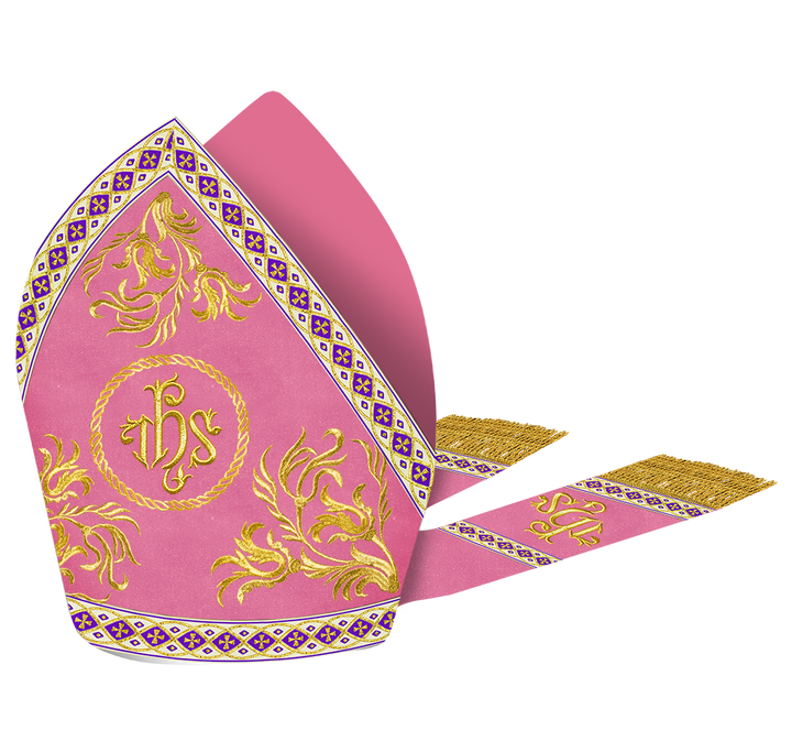 Roman Mitre with Liturgical Motif and Trims