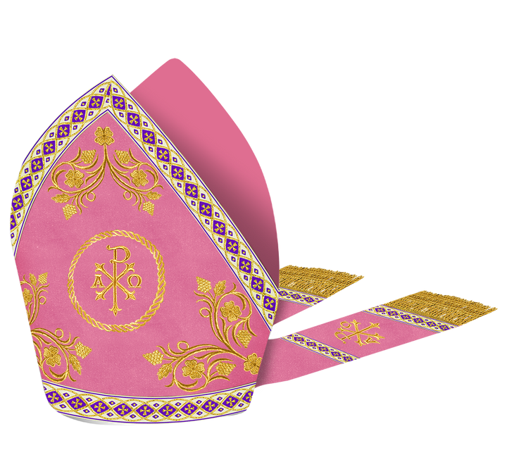 Mitre with Grapes Embroidery and Trims