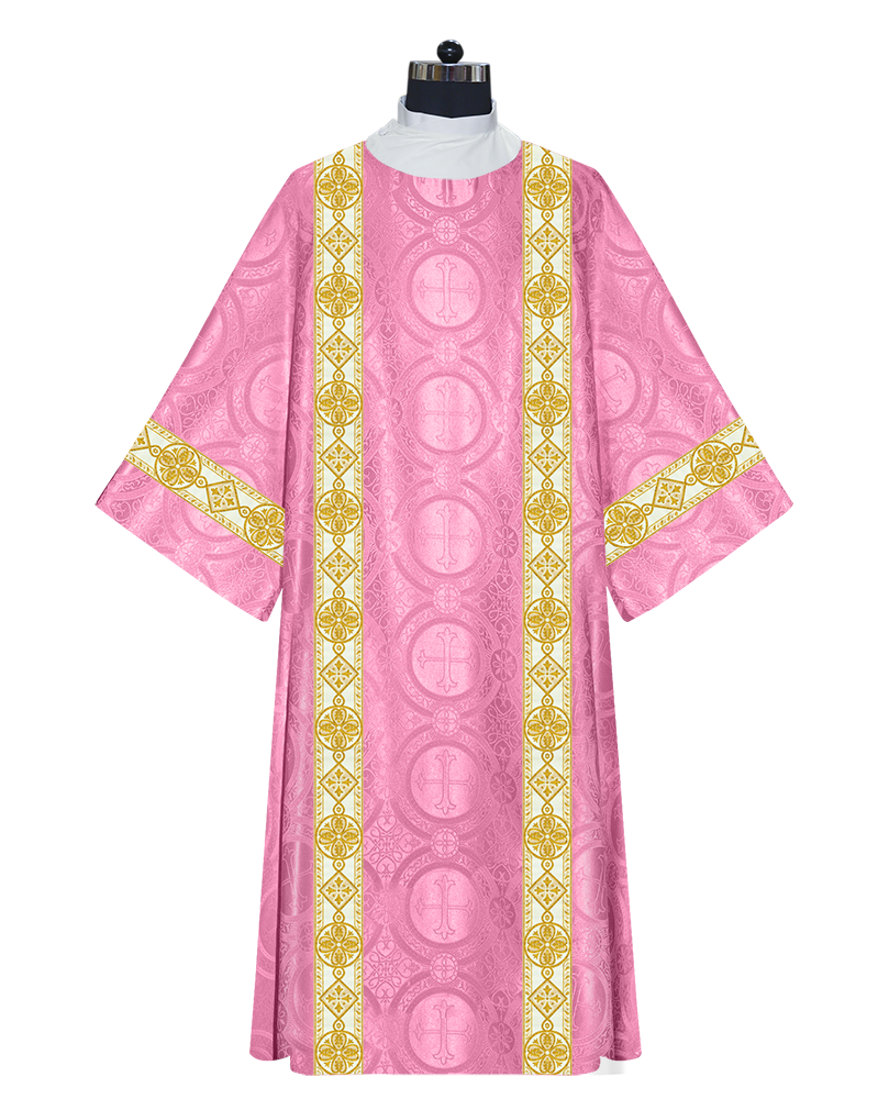 Deacon Dalmatic Vestments with white diamond lace