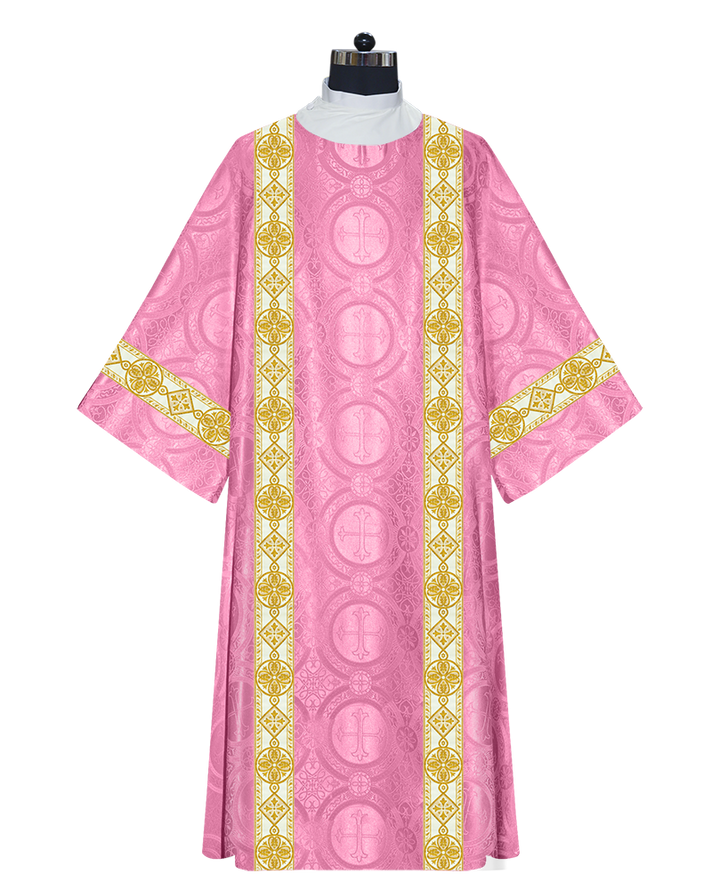 Deacon Dalmatic Vestments with white diamond lace