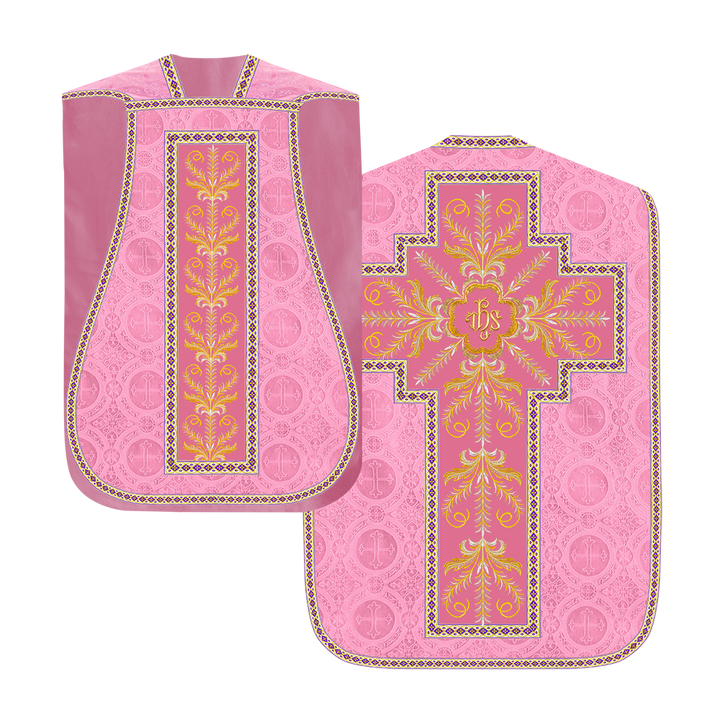 Roman Chasuble Vestment with Detailed Orphrey