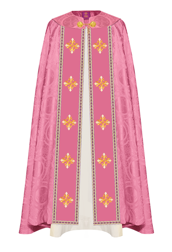 Enhanced Gothic Cope Vestments with Liturgical Cross