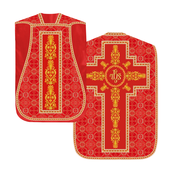 Roman Chasuble Vestments Adorned with Trims