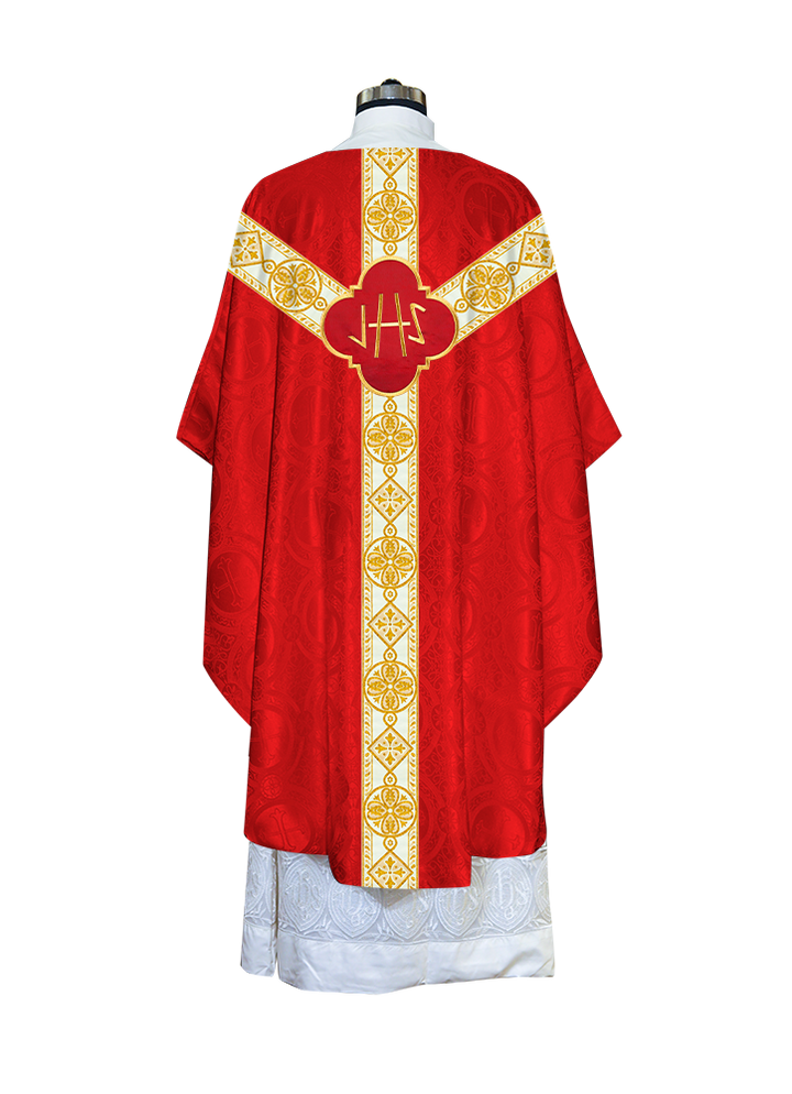 Gothic Chasuble Vestment with Motifs and Trims