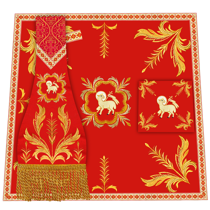 Mass Set Vestment with Embroidery Trims