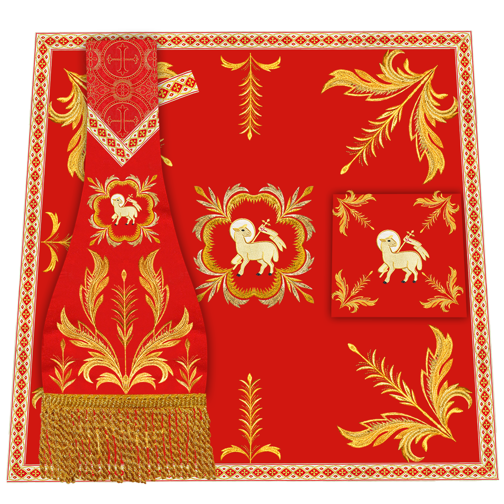 Mass Set Vestment with Embroidery Trims