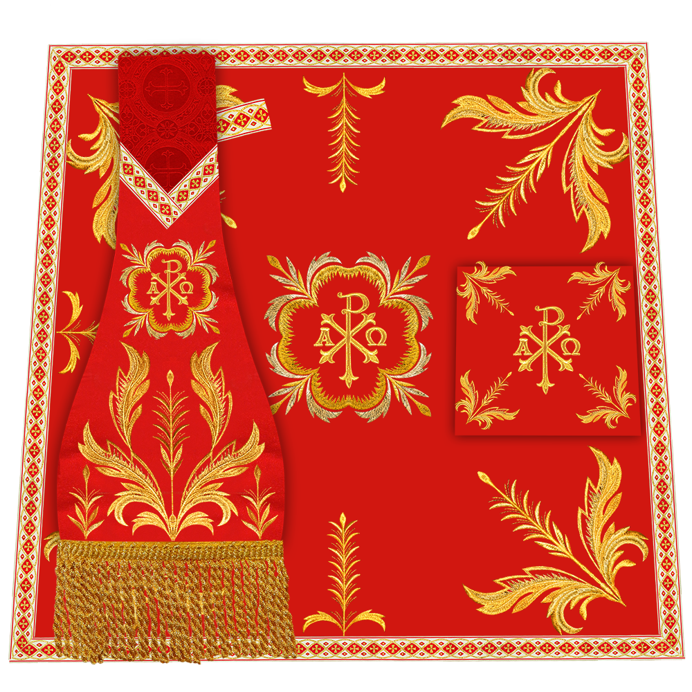 Mass Set Vestment with Embroidery Trims