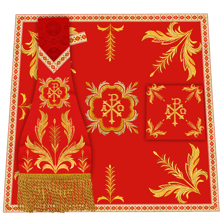 Mass Set Vestment with Embroidery Trims