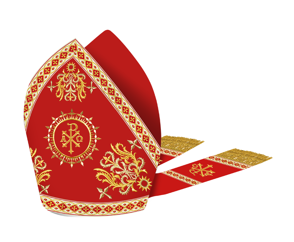 Mitre Vestment with Motif and Embroidery Trims