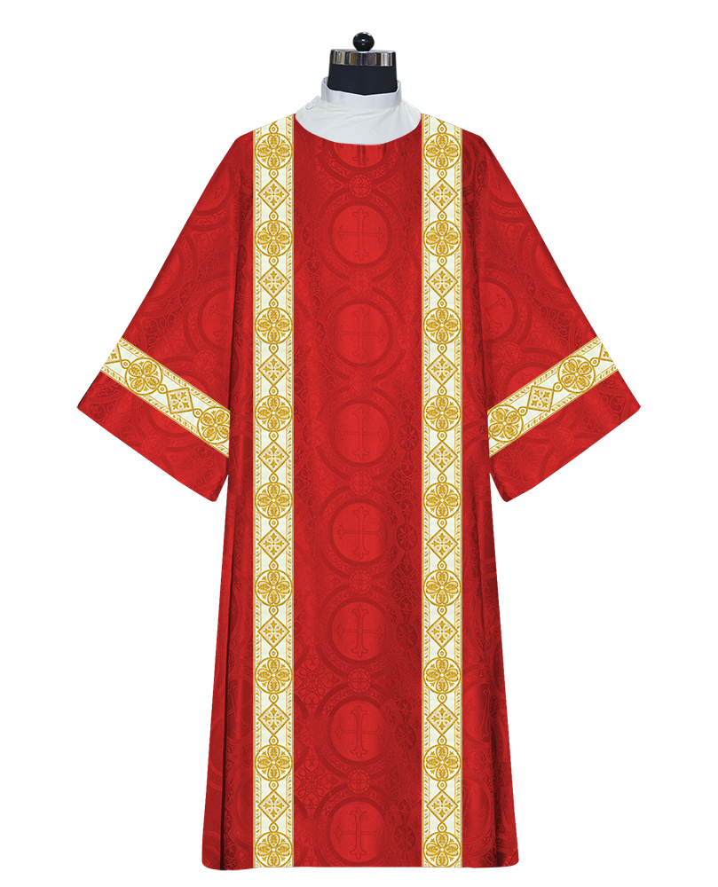 Deacon Dalmatic Vestments with white diamond lace