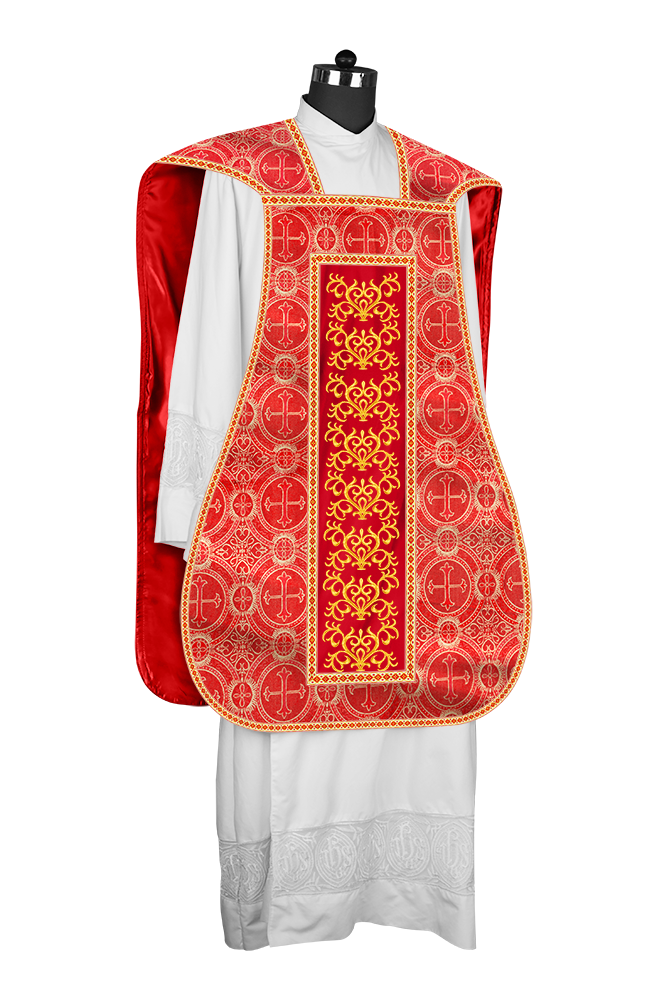 Traditional Fiddleback Vestments with Motifs and Trims