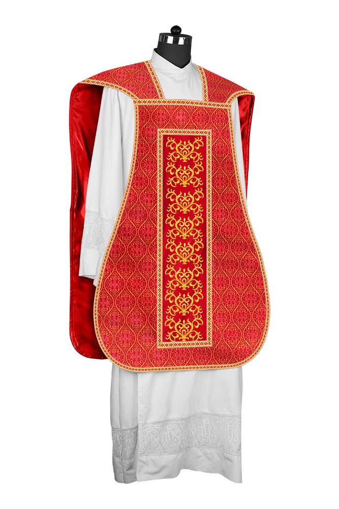 Traditional Fiddleback Vestments with Motifs and Trims