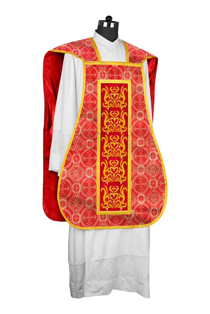 Fiddleback vestment with golden orphrey - Spiritus Collection