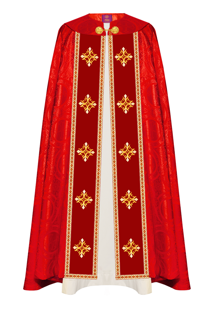 Enhanced Gothic Cope Vestments with Liturgical Cross