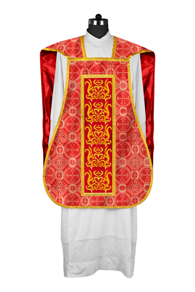 Fiddleback vestment with golden orphrey - Spiritus Collection