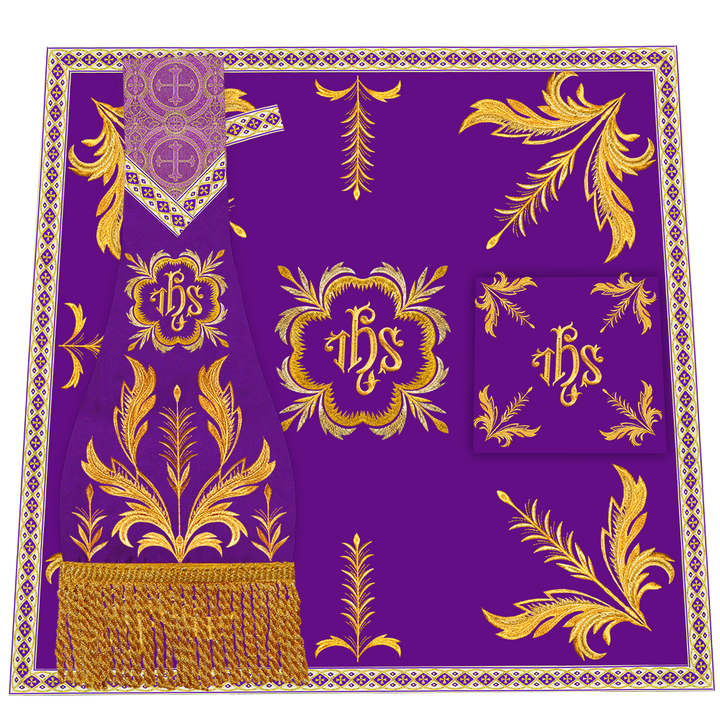 Mass Set Vestment with Embroidery Trims