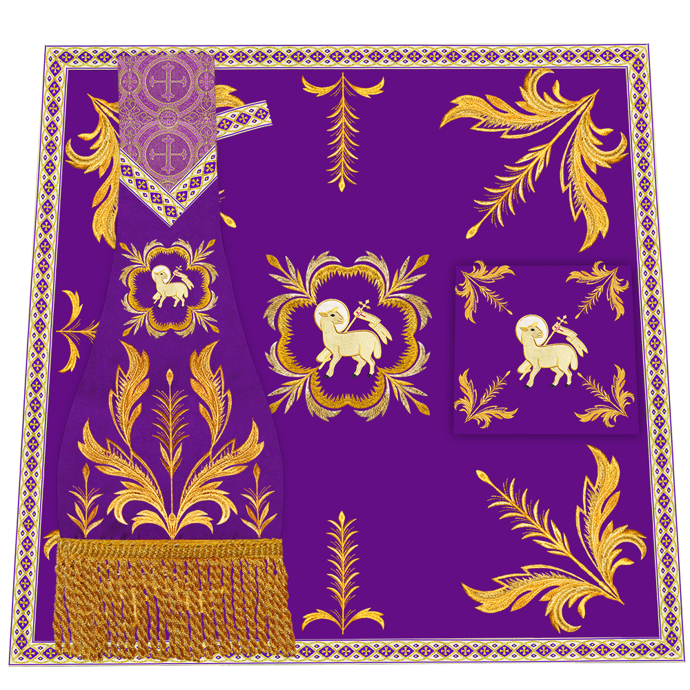 Mass Set Vestment with Embroidery Trims