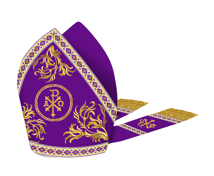Roman Mitre with Liturgical Motif and Trims