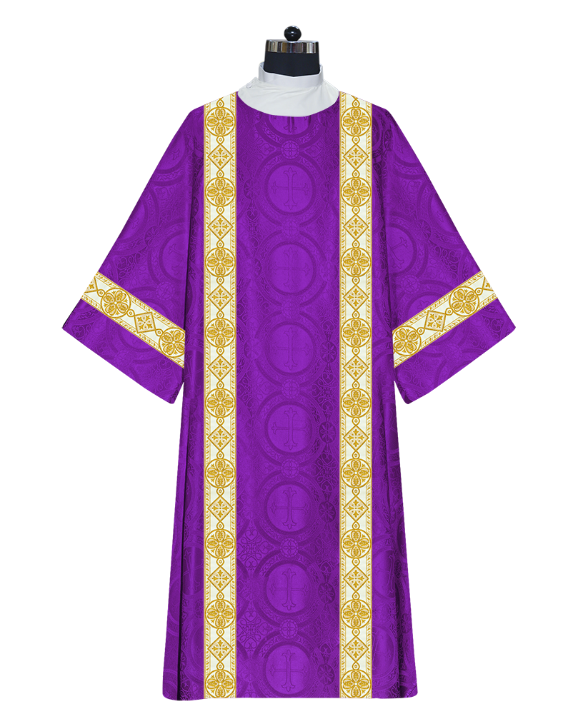 Deacon Dalmatic Vestments with white diamond lace
