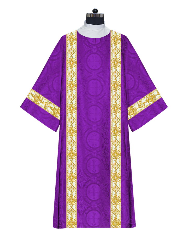 Deacon Dalmatic Vestments with white diamond lace