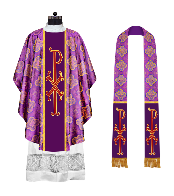 Gothic Style Chasuble - Spiritual PAX motif