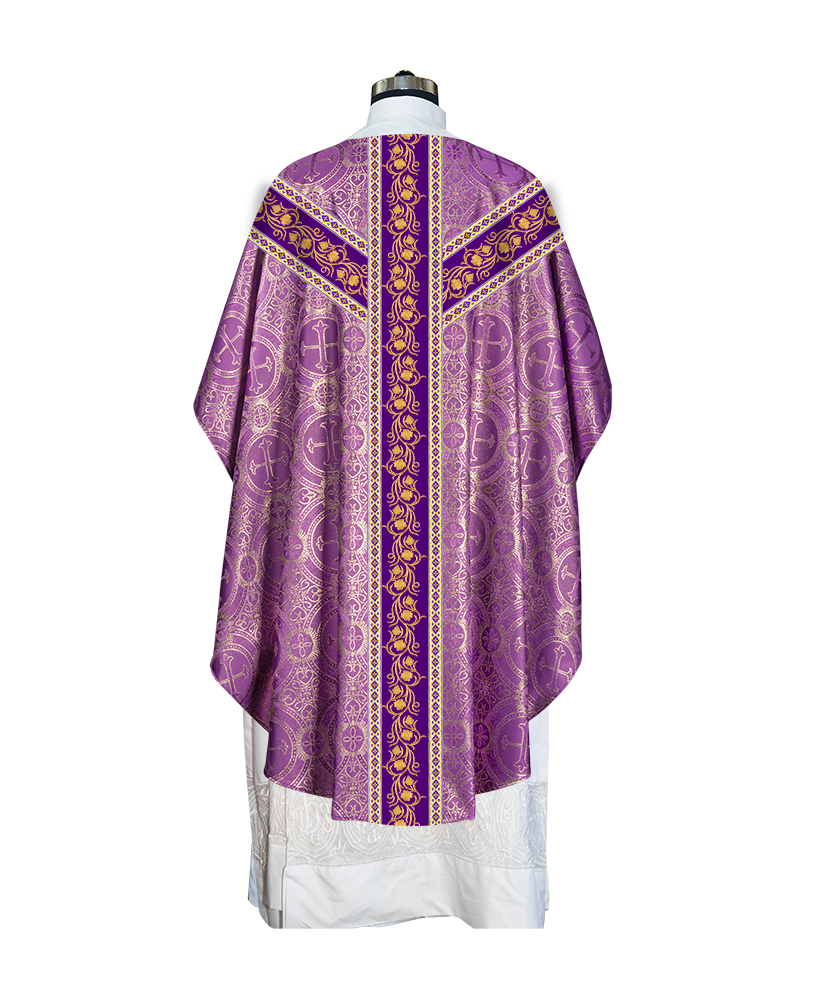 EMBROIDERED GOTHIC CHASUBLE ADORNED WITH GRAPES DESIGN