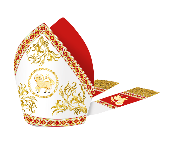 Roman Mitre with Liturgical Motif and Trims