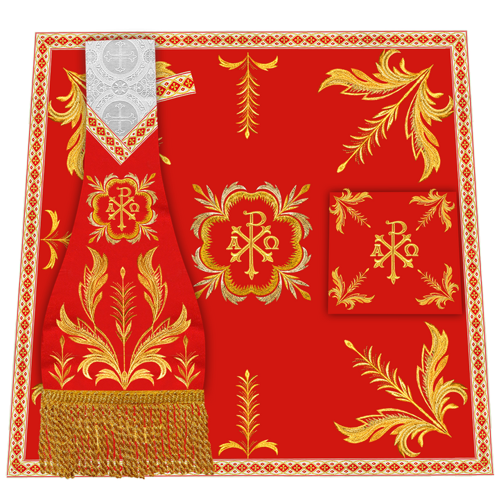 Mass Set Vestment with Embroidery Trims