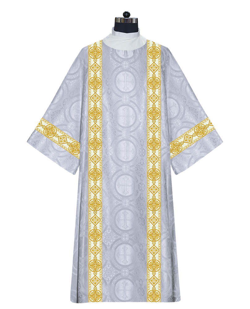 Deacon Dalmatic Vestments with white diamond lace