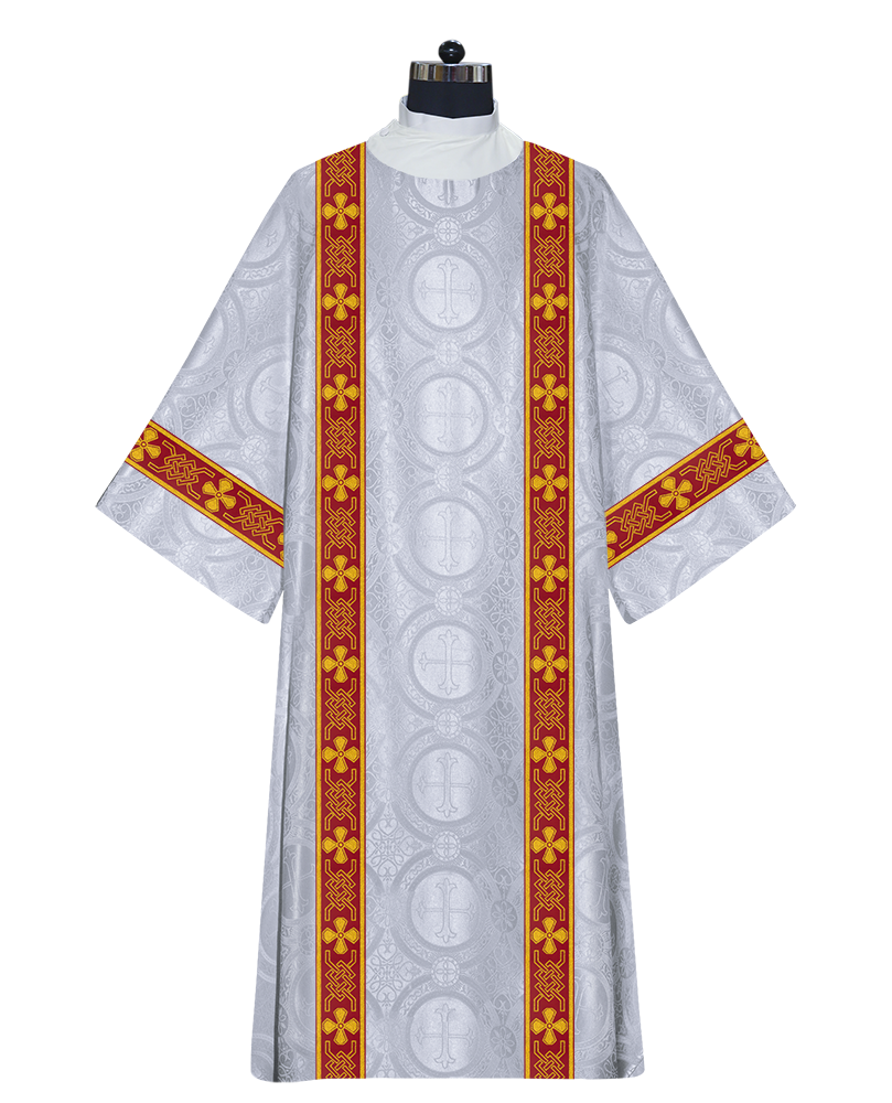 Deacon Dalmatic vestments with designer lace