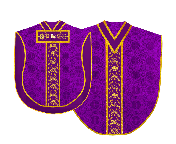 BORROMEAN CHASUBLE WITH ADORNED TRIMS