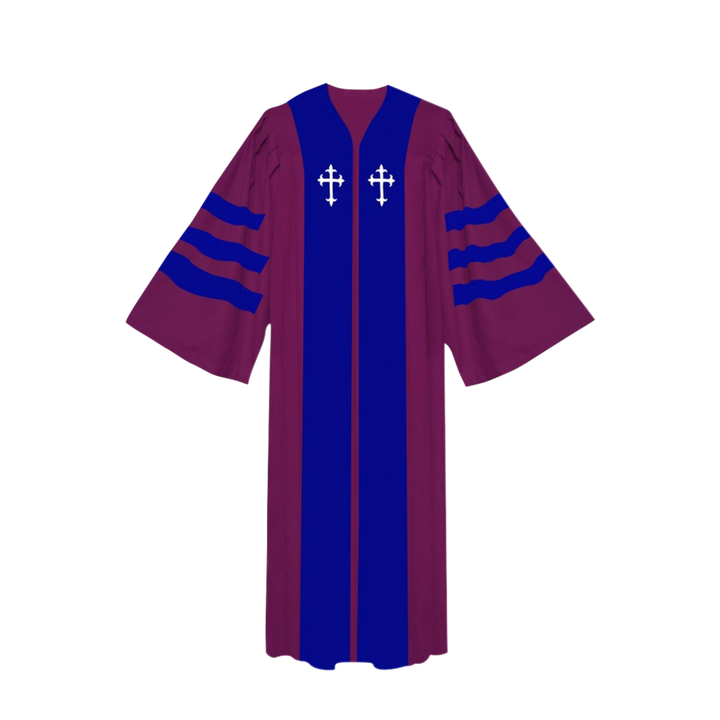 Triple band choir robe - Fluted sleeves